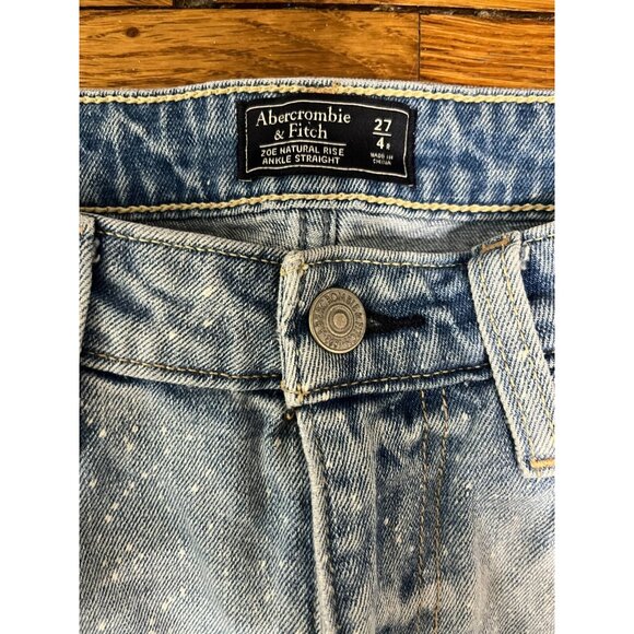 Abercrombie & Fitch Jeans Womens 4 Reg Blue Zoe Natural Rise Ankle Straight Leg - Picture 3 of 4